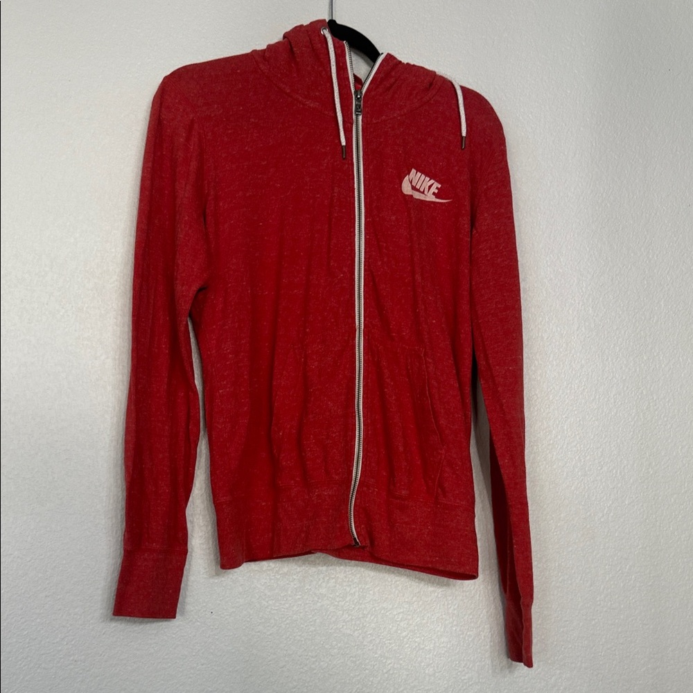 Nike Red Zip-Up Sweater